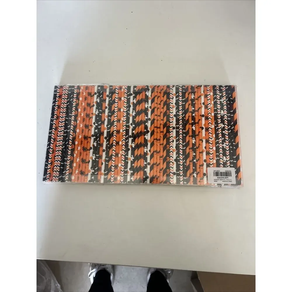Hansgo 180 PCS Halloween Paper Straws